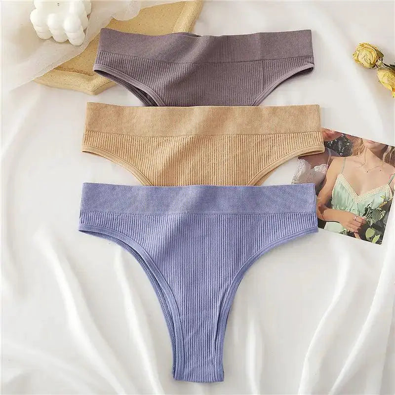 Lum Collection High Waisted Seamless Womens Panties Set