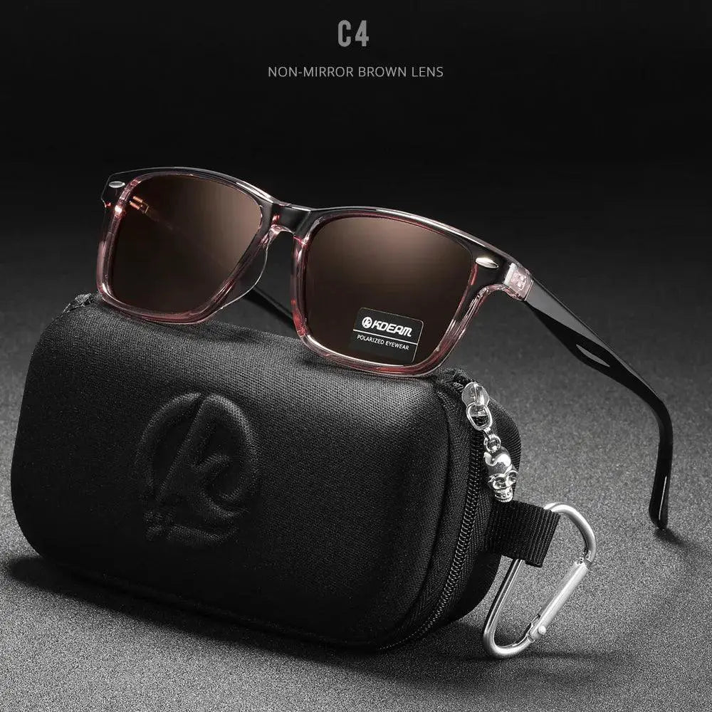 Unisex Polarized Square Sunglasses TR90 Frame Lightweight