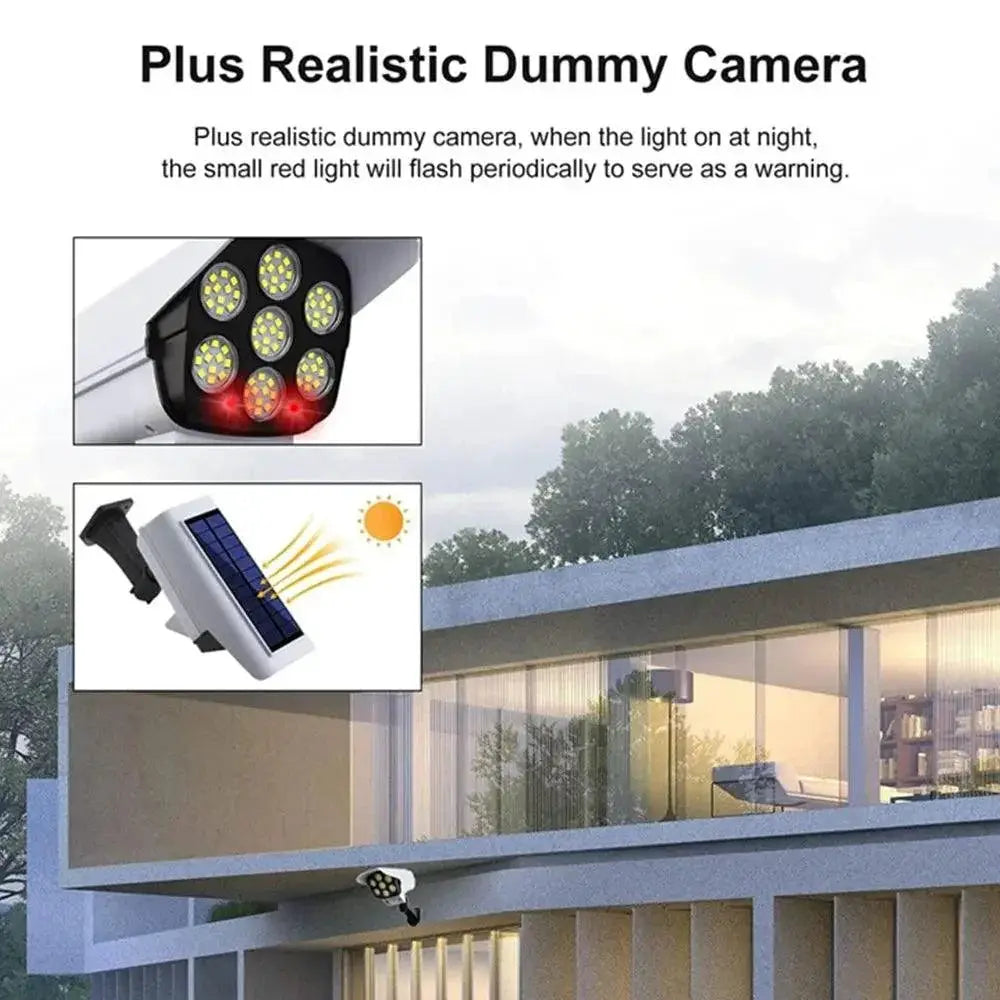 Solar Motion Sensor Camera Floodlight Wireless Remote Light