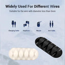 Silicone Cable Organizer with Mouse Headphone Clips for Easy Wire Management