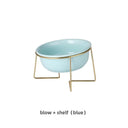 Ceramic Cat Bowl with Raised Stand Stylish Feeder for Pets