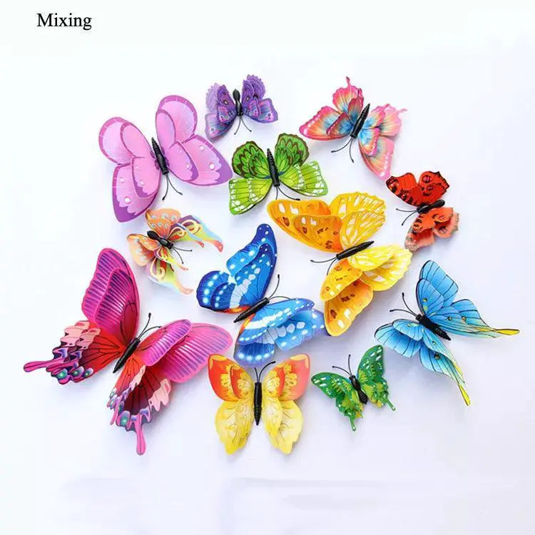 Butterfly Wall Stickers 3D Home Decor Magnets Decals