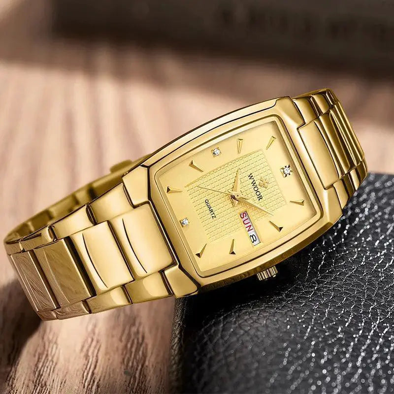 WWOOR Square Luxury Watch Elegant Waterproof Timepiece 50m