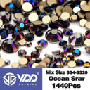 Crystal Gold Flatback Rhinestones for DIY Nail Art Sparkling