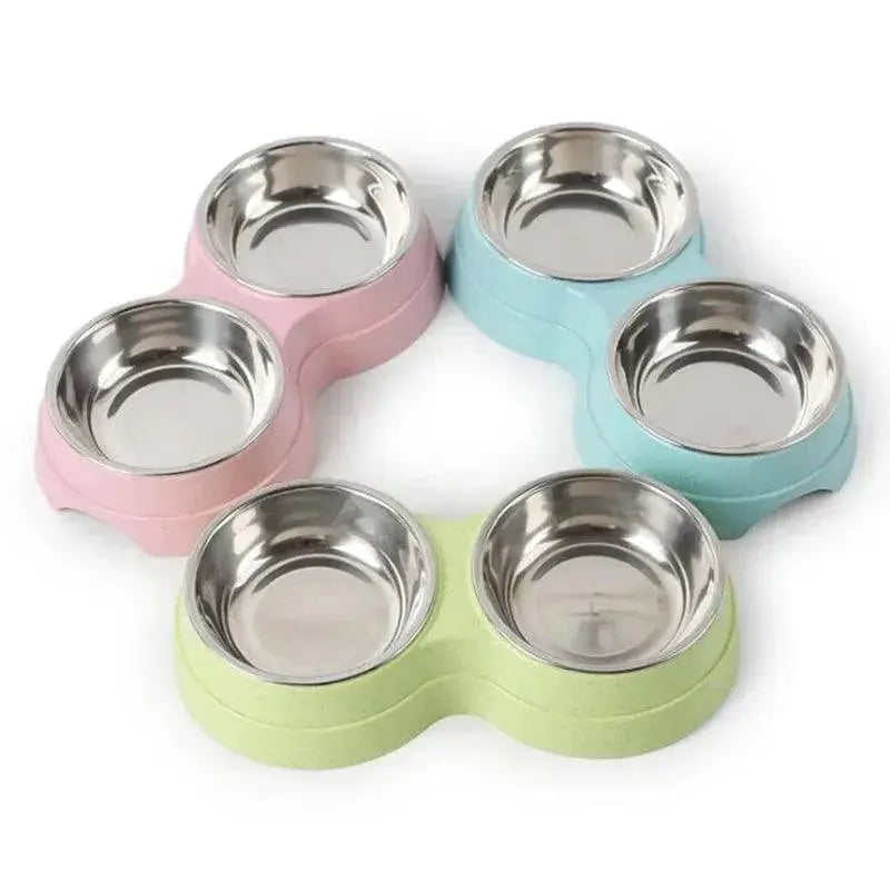 Double Stainless Steel Pet Bowls Feeder For Small Dogs