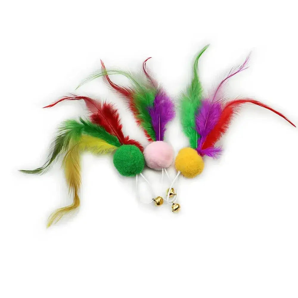 Feather Teaser Wand Interactive Cat Toy for Playful Cats