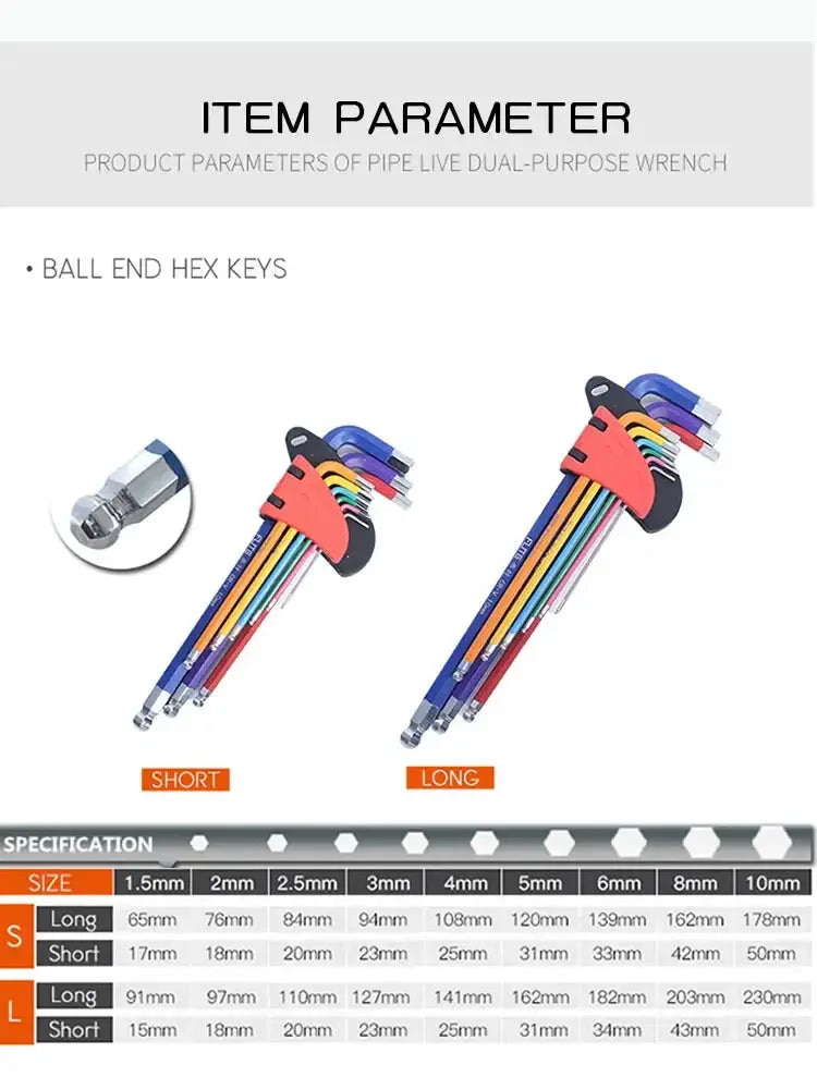 Long-Arm Hex Key Set for DIY Enthusiasts — product view 11