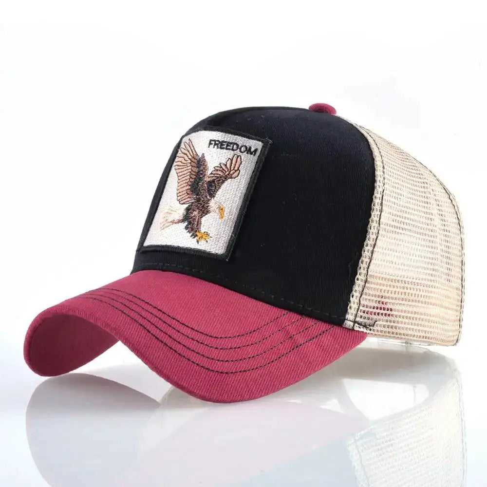 Breathable Baseball Cap for Outdoor Fans — Red2 Wolf