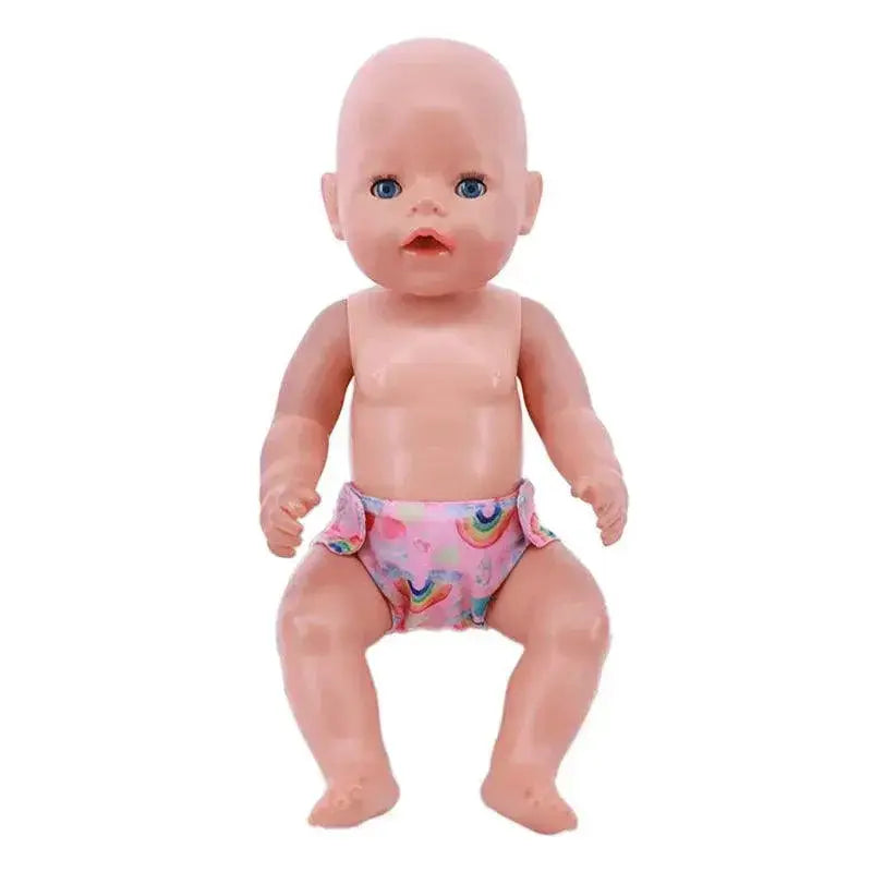 Cute Panda Print Doll Panties For 18 Inch Dolls Reborn