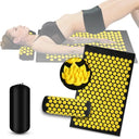 3Pcs Yoga Acupressure Mat and Pillow Set Acupuncture Long Massage Cushion Neck Back Feet Massager Relieve Stress Pain Massager