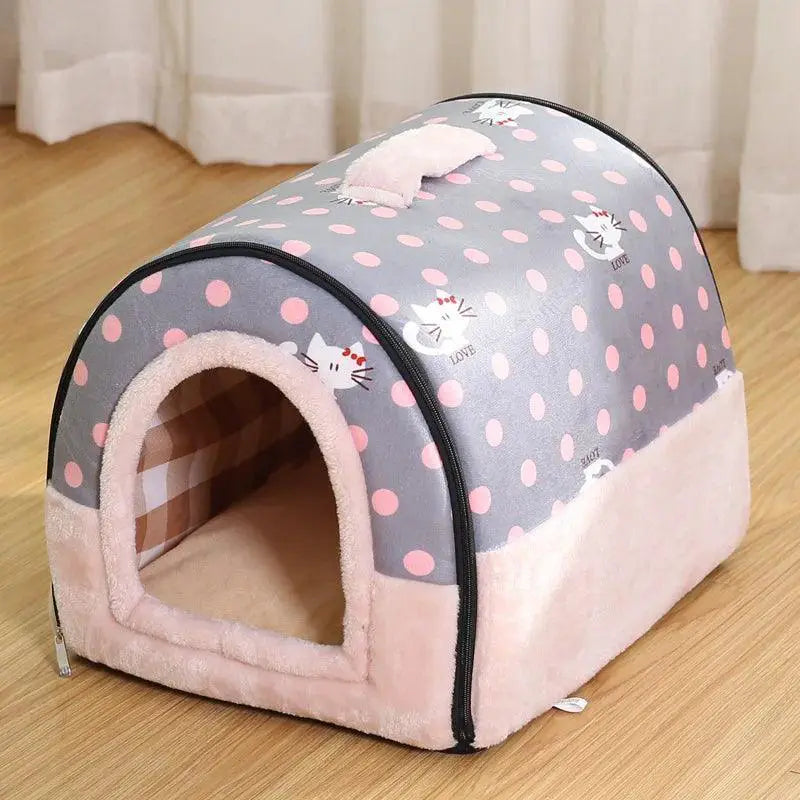 Pet Cave Bed for Small Pets with Cushion — B Hot