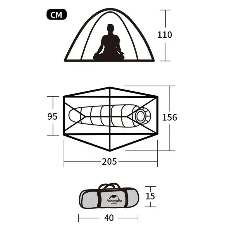 Naturehike Ultralight 1 Person Portable Backpacking Tent
