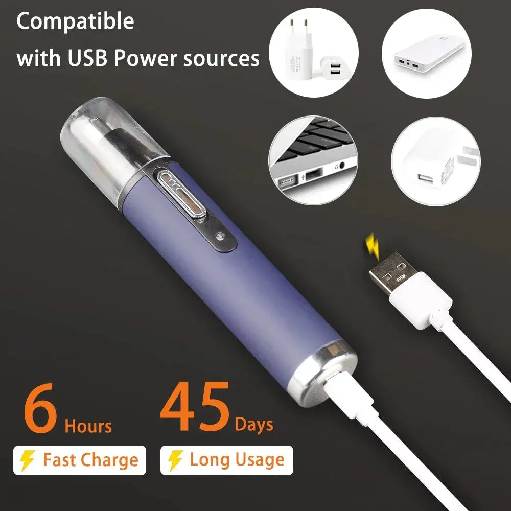 Rechargeable Waterproof Nose Hair Trimmer For Men And Women