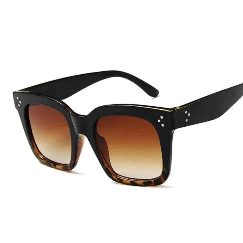 Stylish Square Oversized Sunglasses For Women Black Gradient