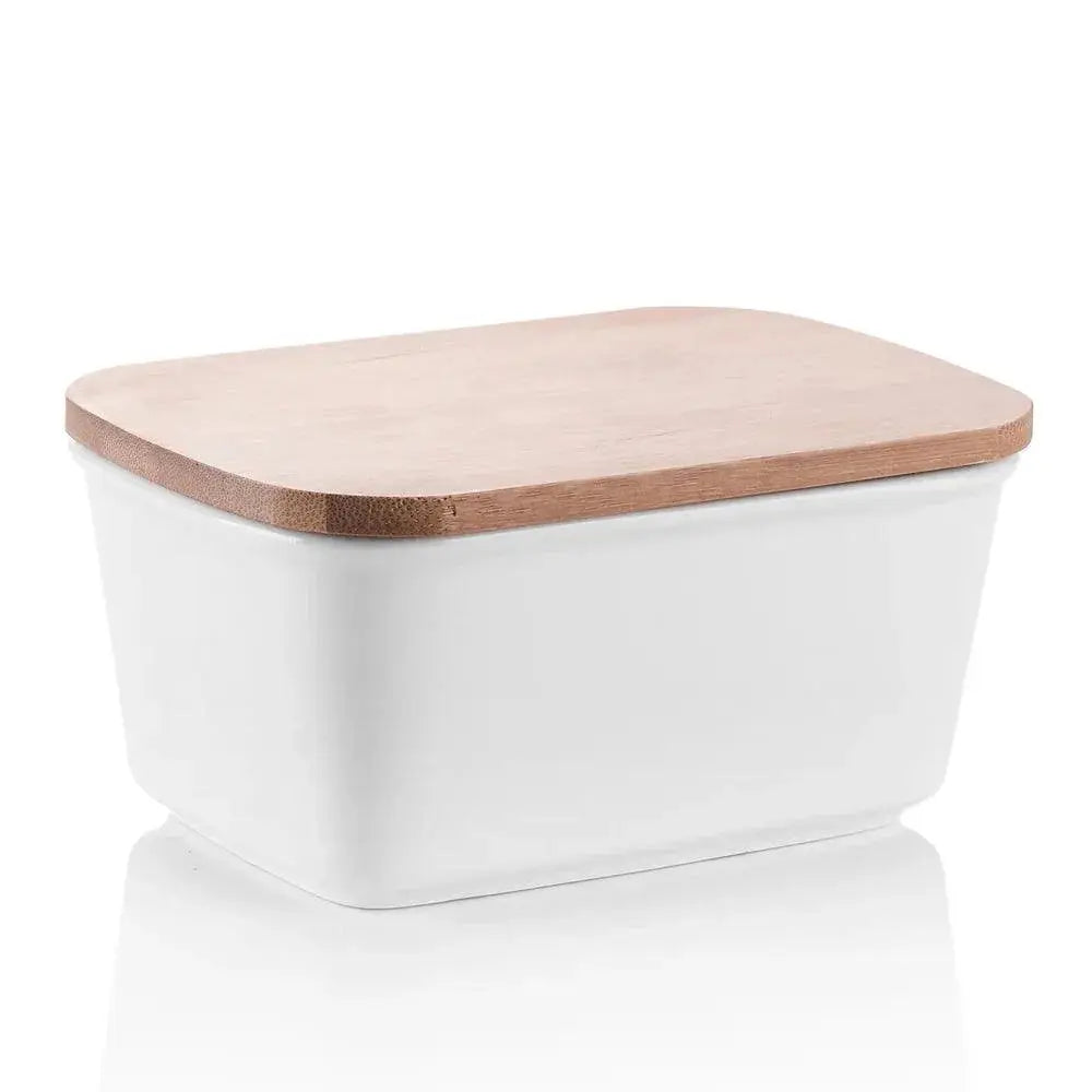 Lovecasa Nordic Porcelain Butter Box 500ML With Bamboo Lid