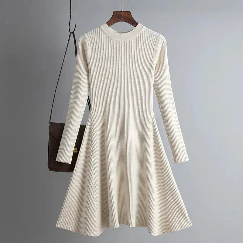 Knit Elegance Sweater Dress Chic A Line Style For Women
