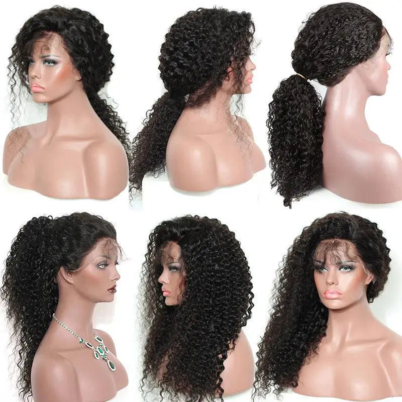 Luxurious Deep Wave Curly Lace Front Wig Remy Hair