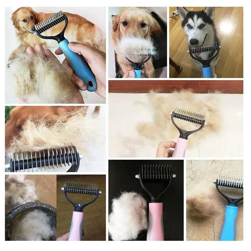 Double Sided Dog Grooming Comb for Tangles and Mats