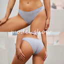 Ultra-Soft Plus Size Cotton Panties Set in Solid Colors