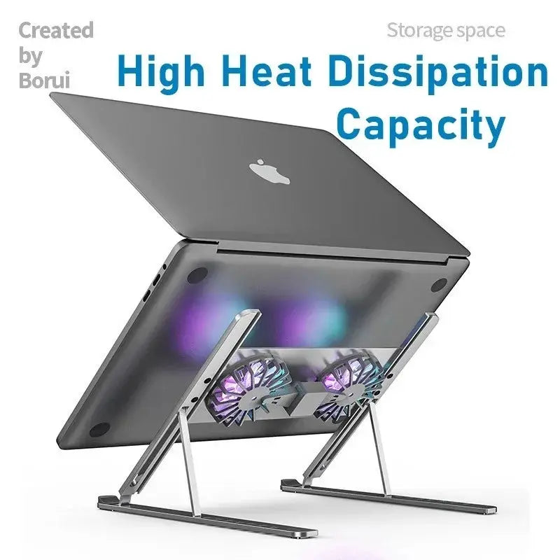 Laptop Cooling Stand With 2 USB Fans For Heat Dissipation