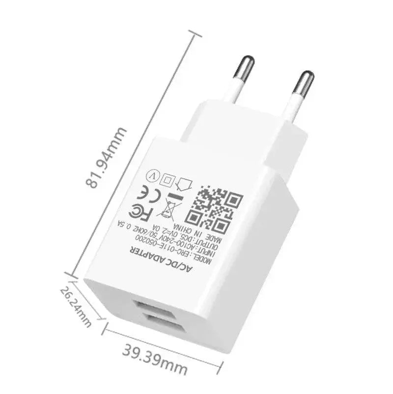 Universal 5V 2A Wall Charger With USB Type C Cable Included