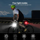 Waterproof Mini Bike Lamp Front Light White Taillight Red