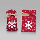 Santa Candy Bags with Snowflakes - Durable Gift Wrap