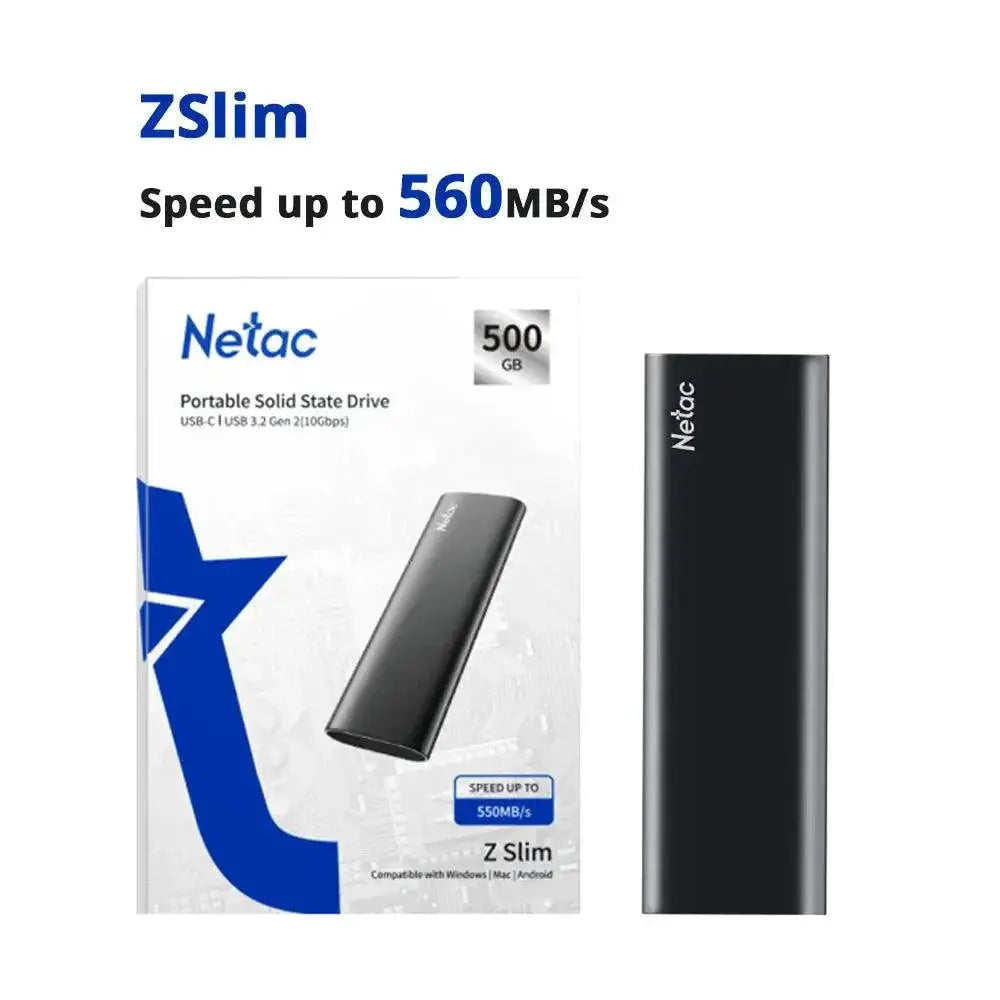 Netac Portable SSD USB Type C Ultra Fast Storage Drive