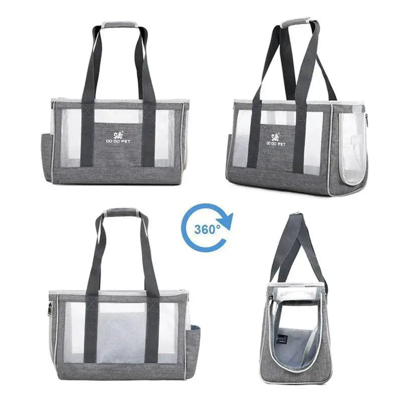 PawGlow Breathable Cat Carrier Bag For Travel And Comfort