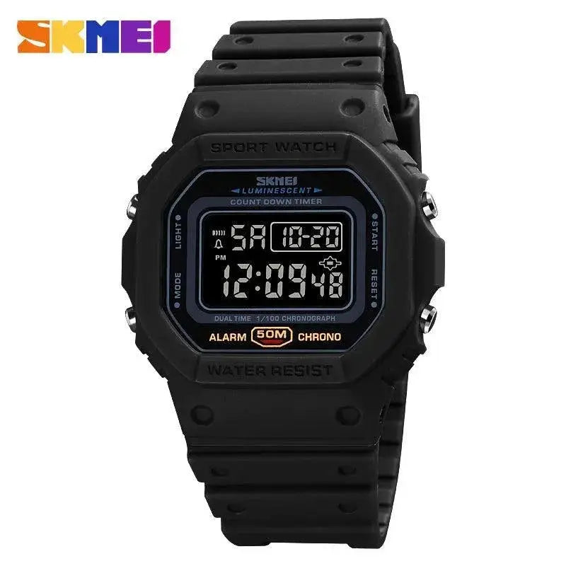 SKMEI Retro Style Dual Time Digital Sports Watch For Men