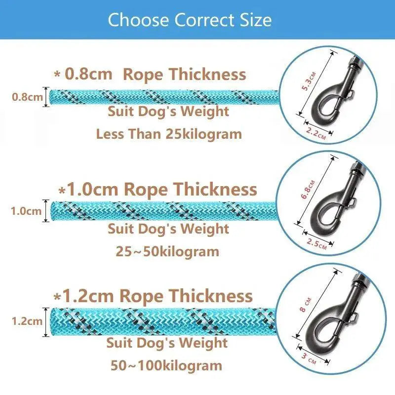 Reflective Strong Dog Leash for Golden Retrievers 6 Colors
