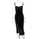 Hugcitar Velvet Maxi Dress Desk Date