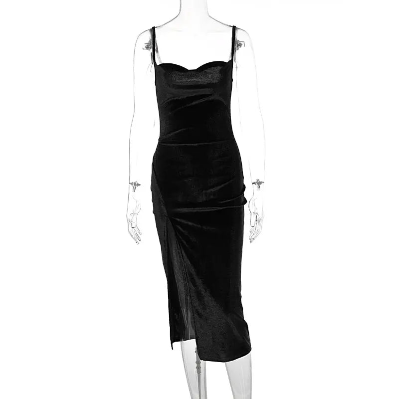 Hugcitar Velvet Maxi Dress Desk Date — product view 8