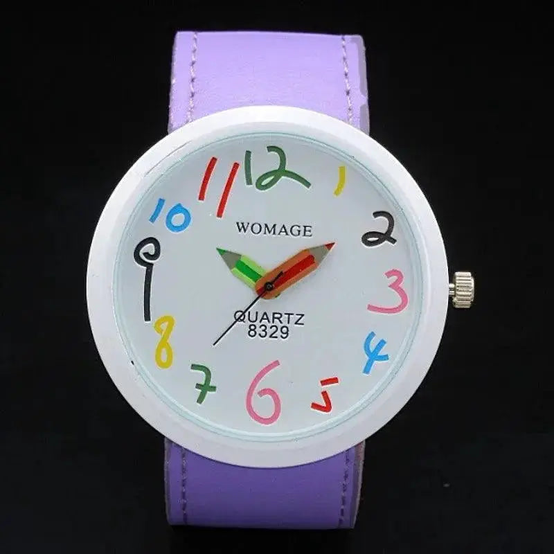 Cartoon Design Girls Wristwatch Multicolor Stainless Steel