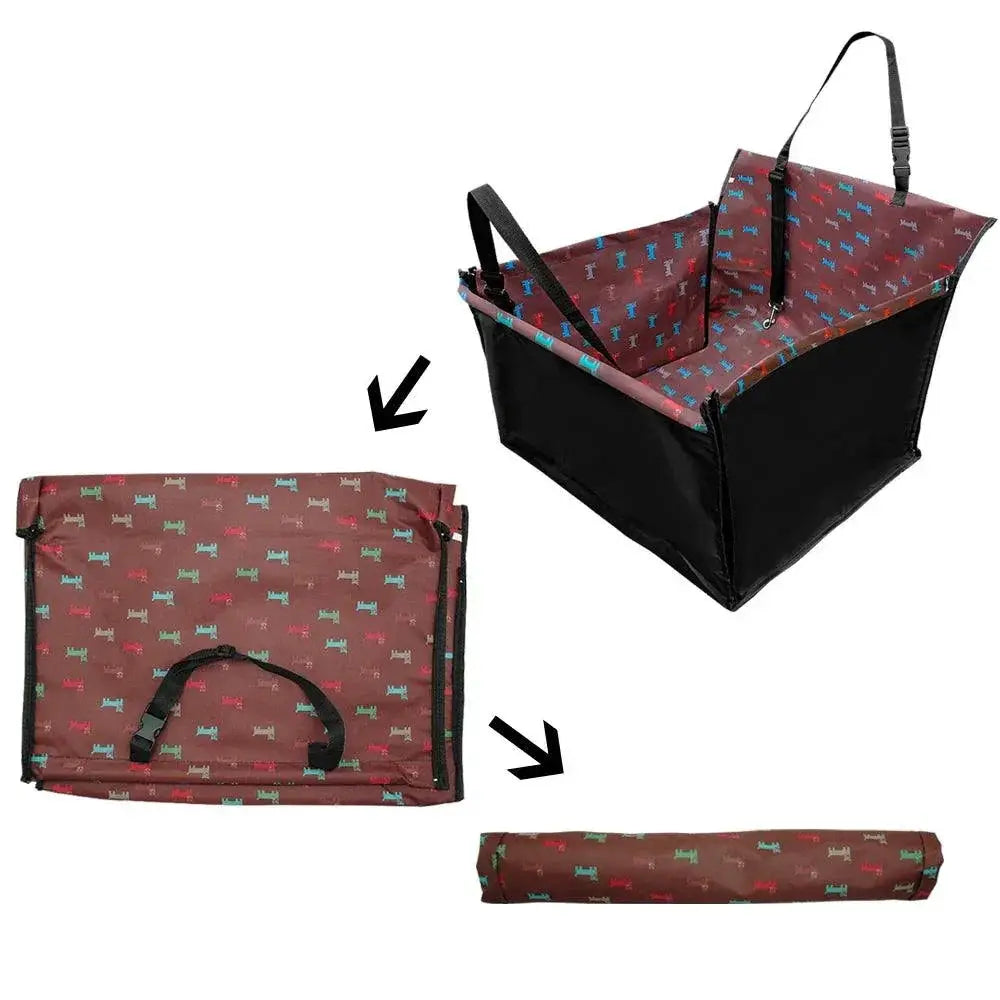 Dog Car Seat Cover Waterproof Carrier Safe Travel Basket