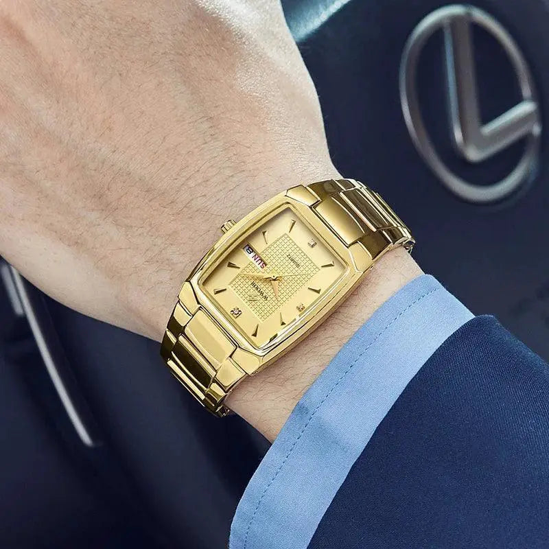 WWOOR Square Luxury Watch Elegant Waterproof Timepiece 50m