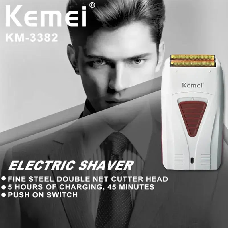 3382 Rechargeable Electric Shaver For Men Bald Head Grooming