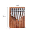 21/17 Key Kalimba Acacia Walnut Curly Figure Keyboard