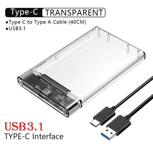 UTHAI Transparent Portable HDD Enclosure For Data Transfer