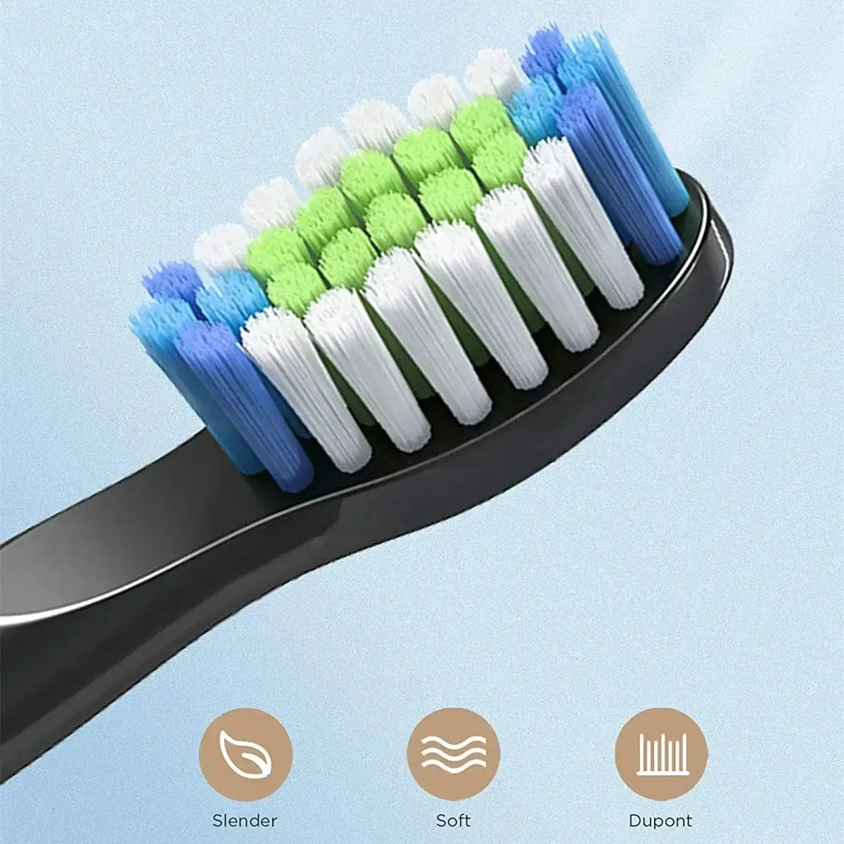 Fairywill 4Pack Toothbrush Heads FW E11 E10 E6 D7S