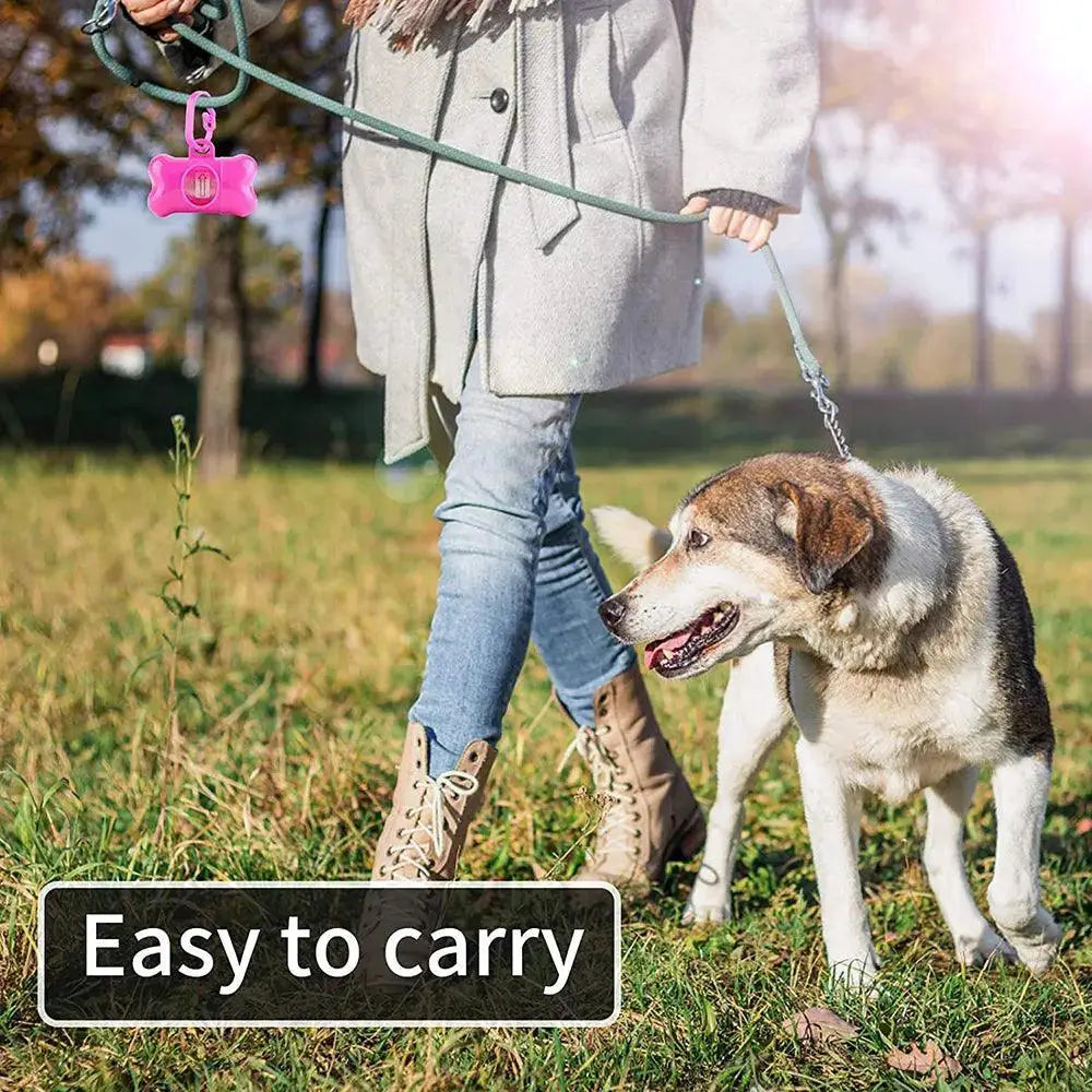 Pet Waste Bag Set With Leash Clip And Portable Dispenser