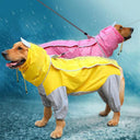Large Dog Waterproof Raincoat Hooded Jacket Overalls 6XL