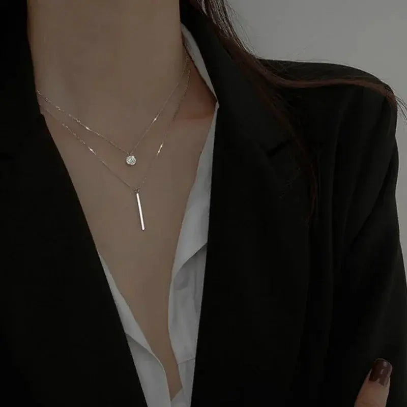 Chic Women Choker Necklace Silver Heart Butterfly Cross