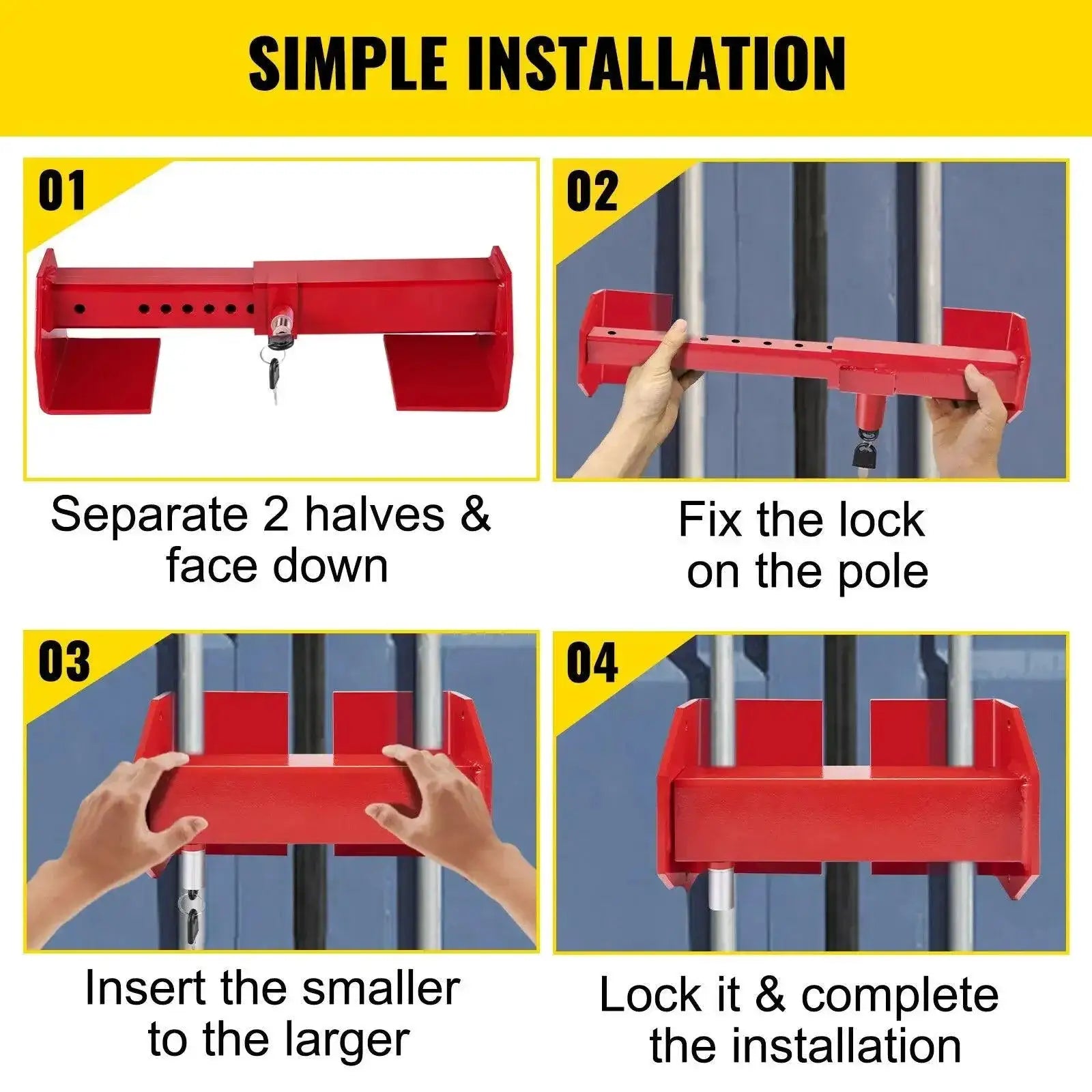 VEVOR Adjustable Cargo Lock Container 9.84 To 17.32 Inches