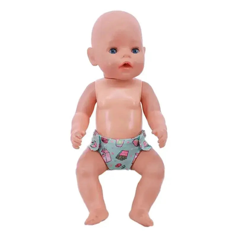 Cute Panda Print Doll Panties For 18 Inch Dolls Reborn