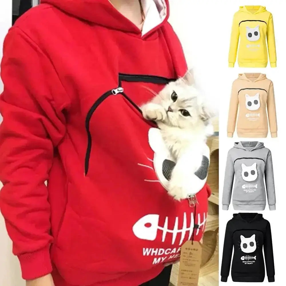 Furry Friends Kangaroo Pouch Hoodie Keeps Your Pet Close