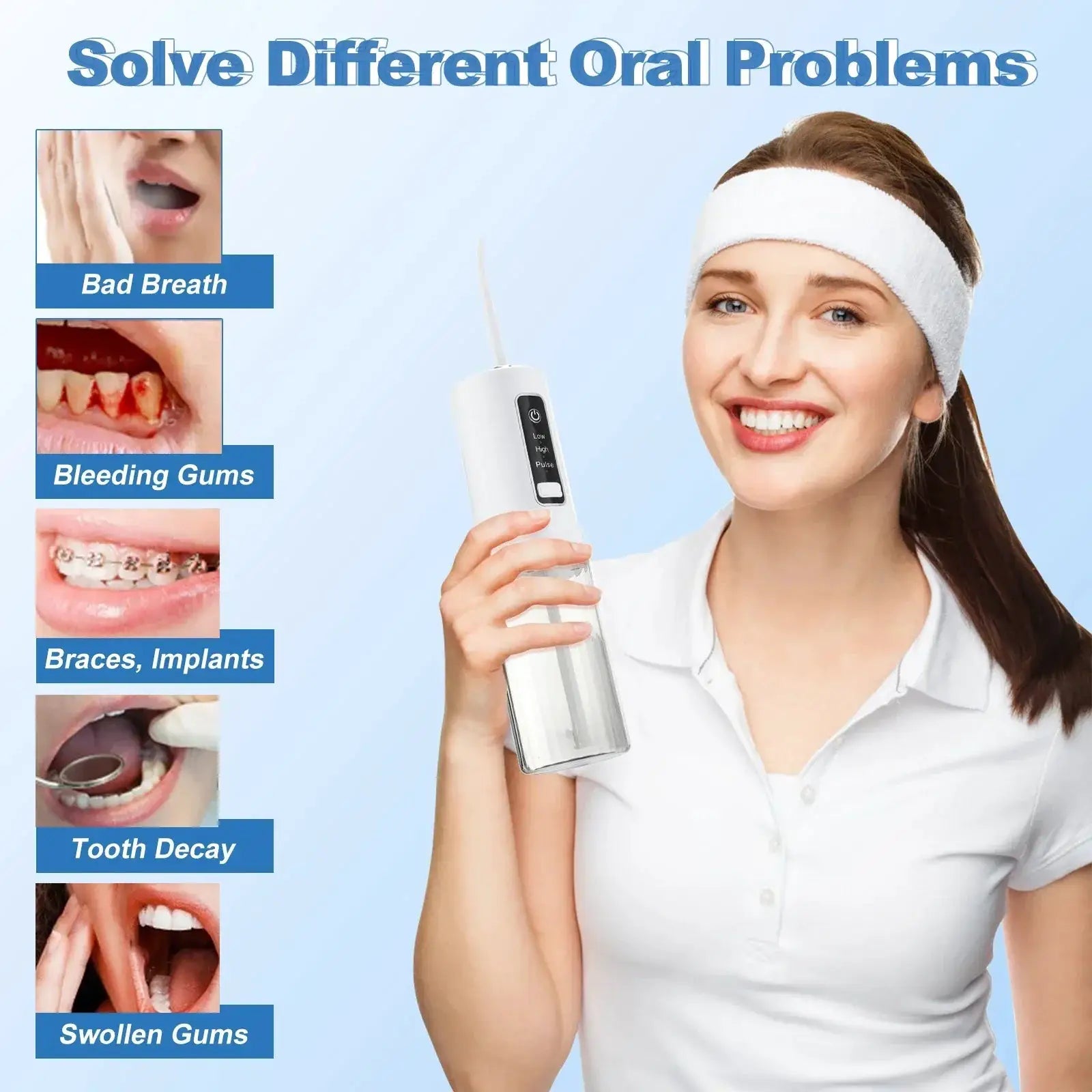 Mini Electric Tooth Cleaner Cordless Oral Irrigator Flusher