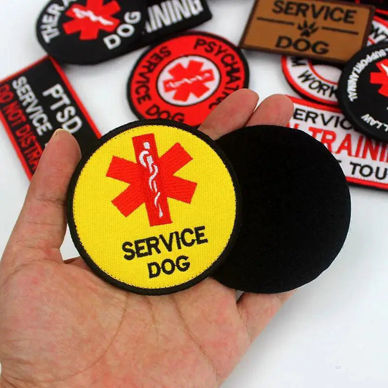 Therapy Dog Badges Hook Loop Patches For Vests Harnesses