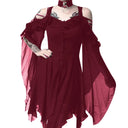 Lace-Up Gothic Ruffle Witch Dress