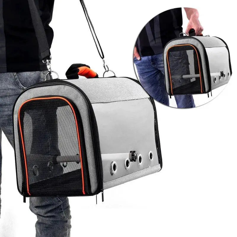 FeatherVoyage Bird Travel Bag With Perch For Safe Travel